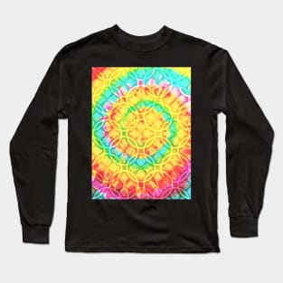 Tie Dye Floral Pattern Long Sleeve T-Shirt